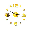 Modern 3D DIY Coffee Cup Wall Clock Acrylic Decorative Timepiece for Living Room Kitchen — Image 7